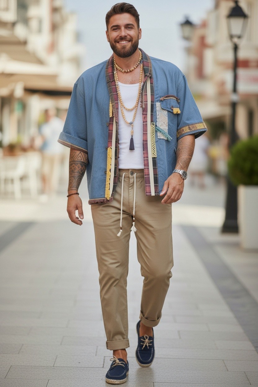 JEAN KİMONO-Mavi