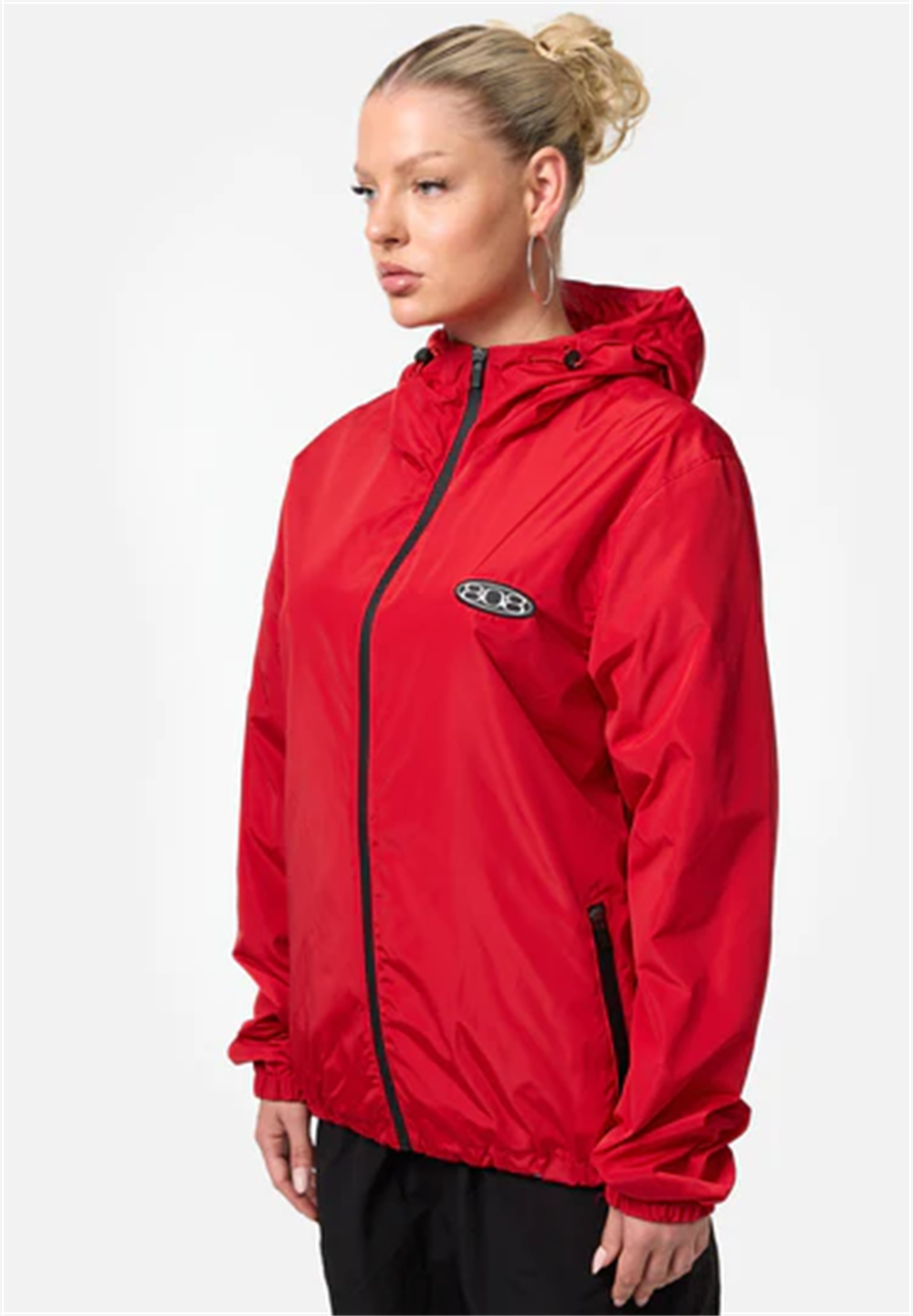 Kapişonlu Yağmurluk-Kırmızı