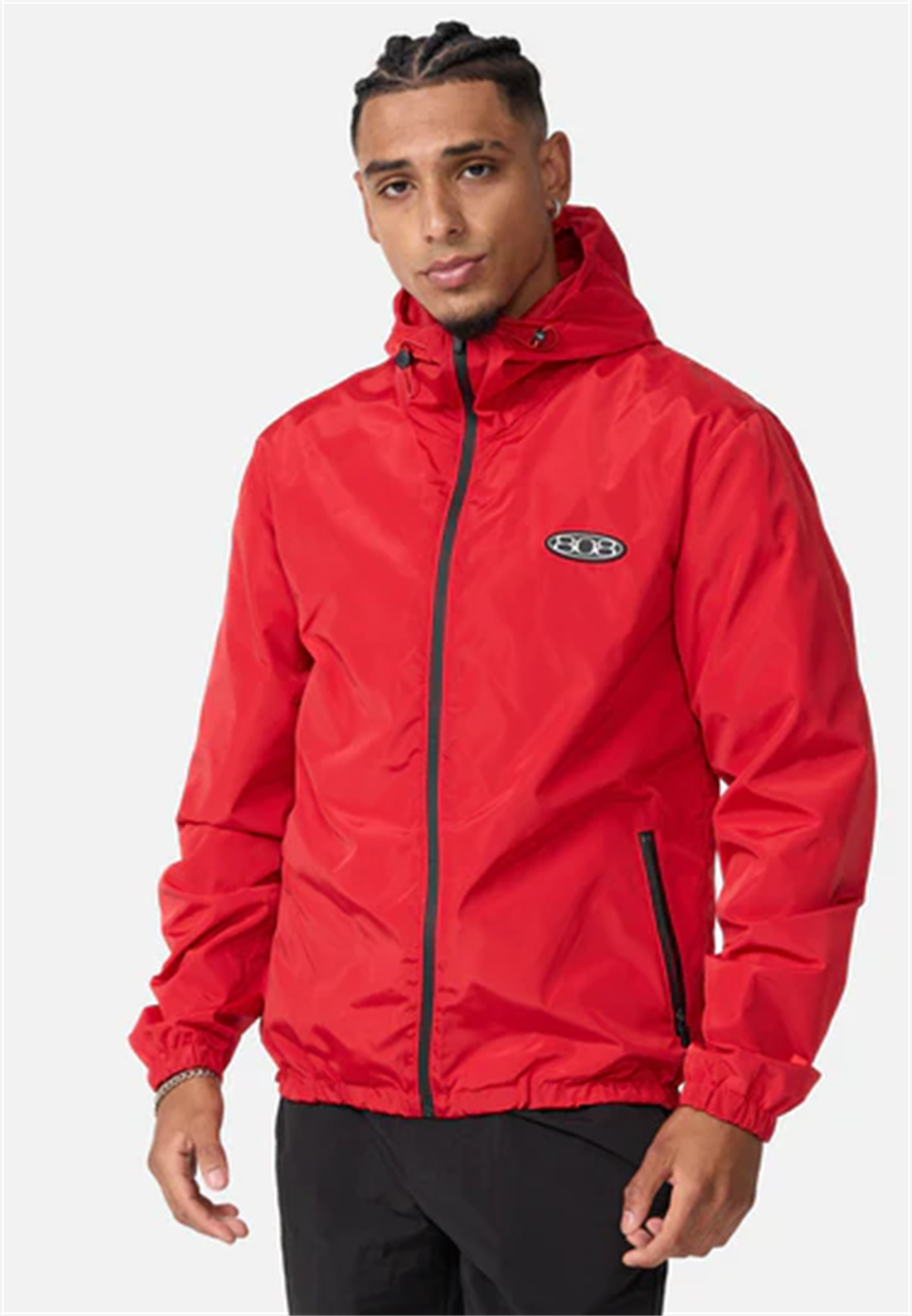 Kapişonlu Yağmurluk-Kırmızı