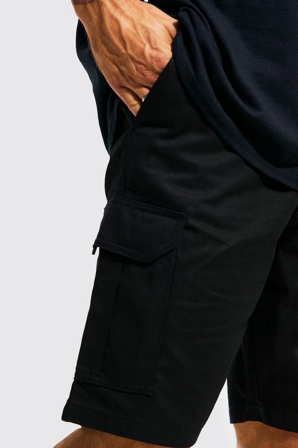 Kargo Gabardin  Şort-Siyah