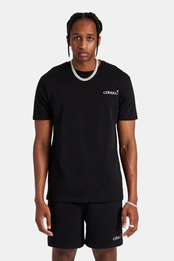 LOGO EMBROIDERED T-SHIRT-Siyah