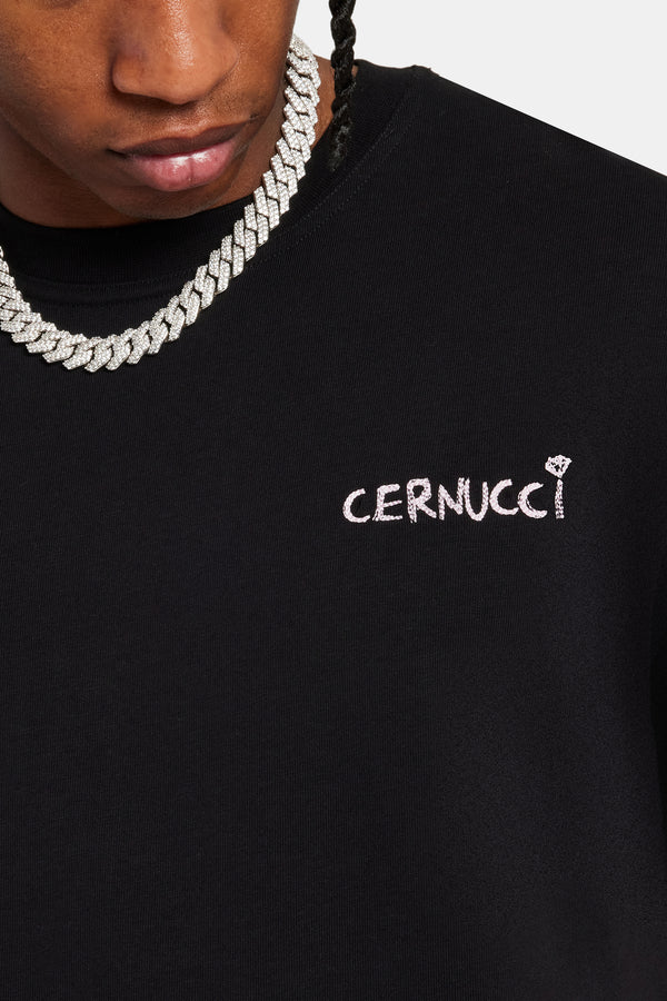 LOGO EMBROIDERED T-SHIRT-Siyah