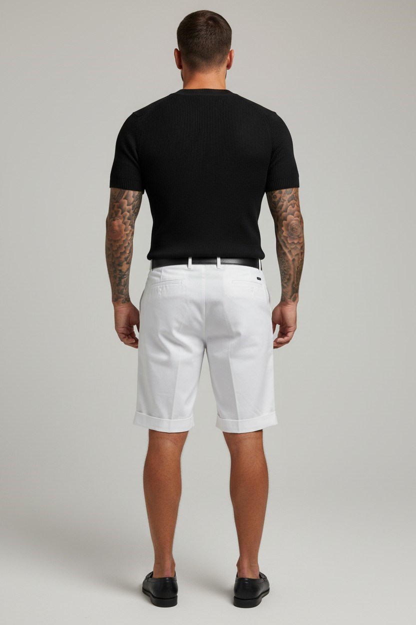 Merserize T-shirt-Beyaz