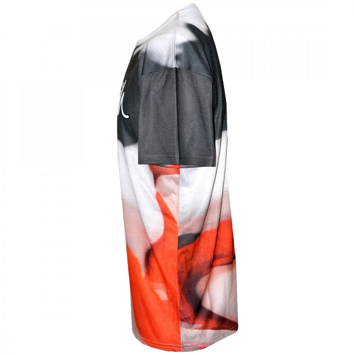 Multicolor Dalgalı T Shirt-Siyah-Kırmızı