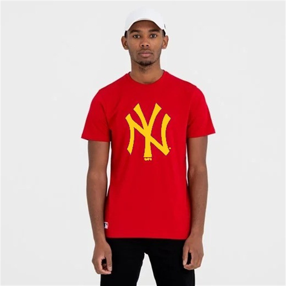 N Y Logo  T shirt-Kırmızı