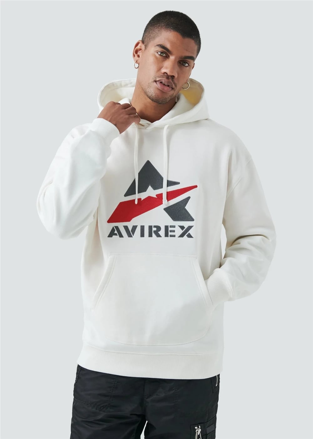 Oversize  Barksdale Kapişonlu Hoody Sweat-Beyaz
