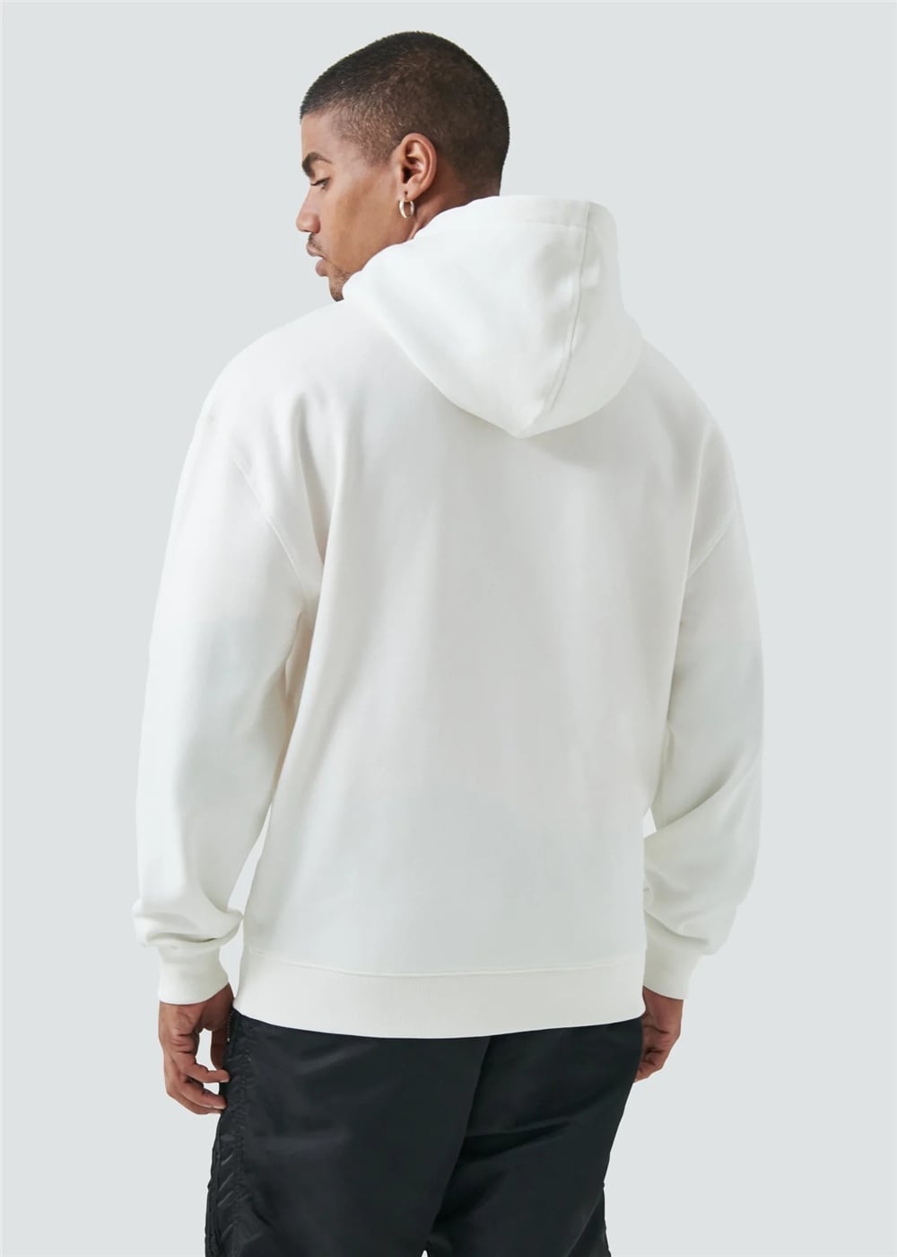 Oversize  Barksdale Kapişonlu Hoody Sweat-Beyaz