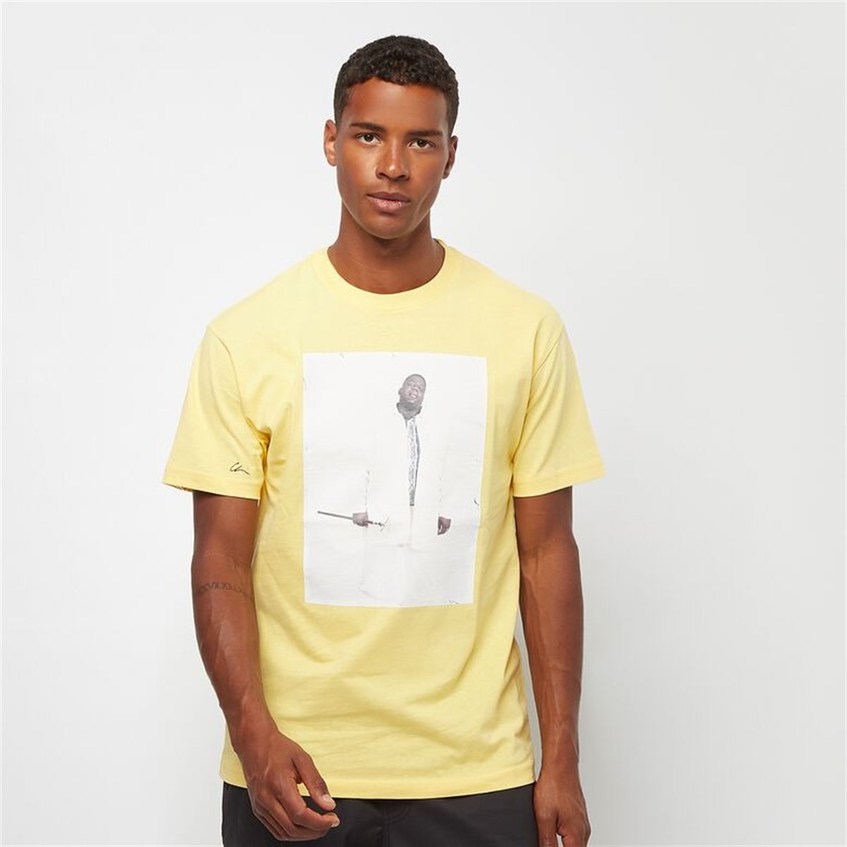 Oversize Brooklyn  Baskılı  T shirt-Sarı