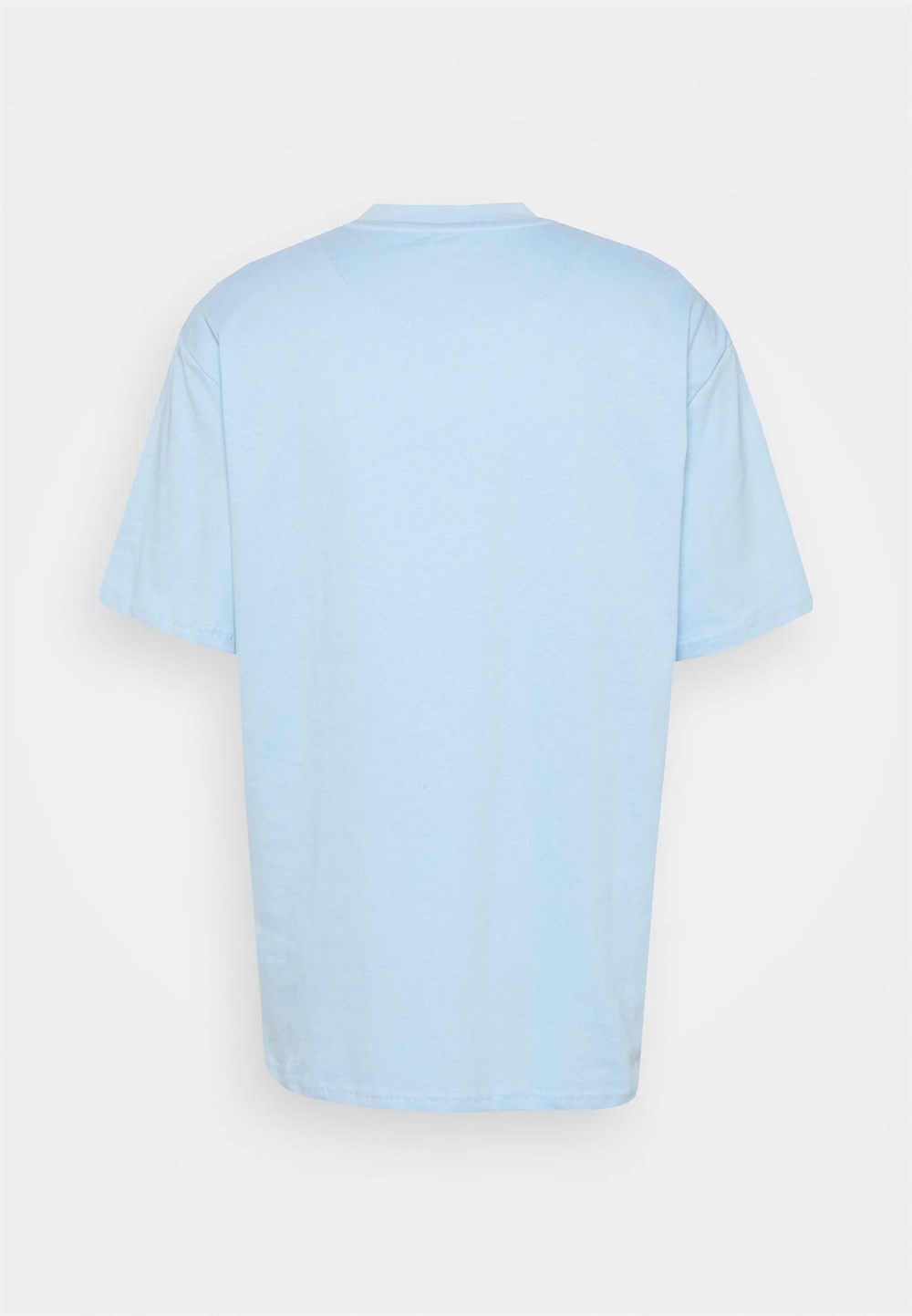Oversize İmza Baskılı T shirt-Mavi Açık
