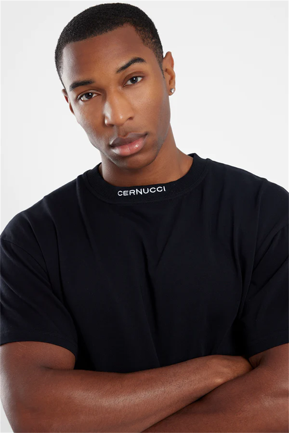 Oversize Neckline T shirt-Siyah