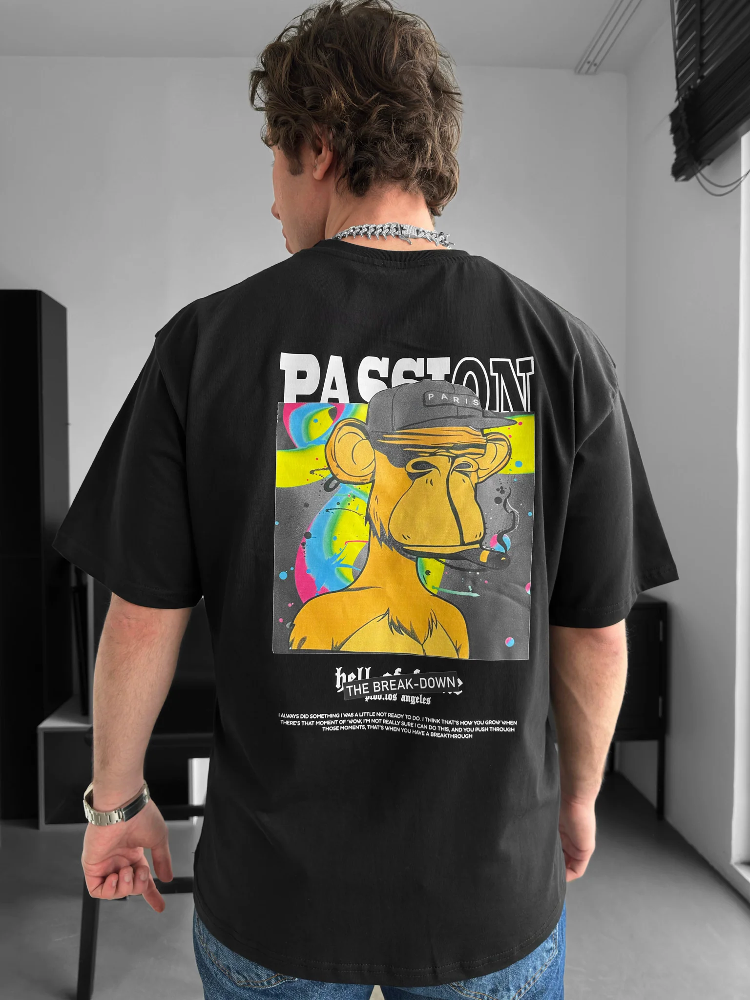 Oversize Passion T-Shirt-Siyah