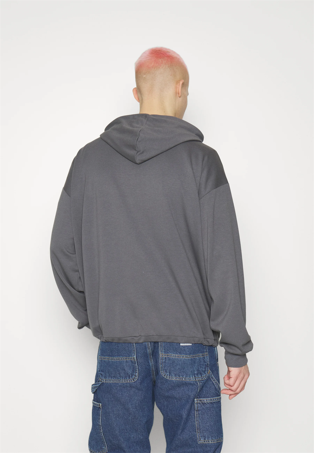 Oversize  Scuba Kapişonlu  Sweat-Antrasit