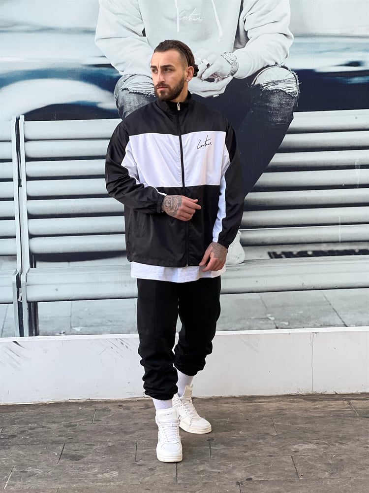 Oversize Unisex Sweat Yağmurluk-Siyah