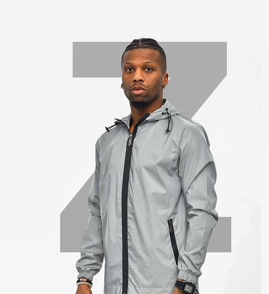 Reflektörlü Yağmurluk-Gri