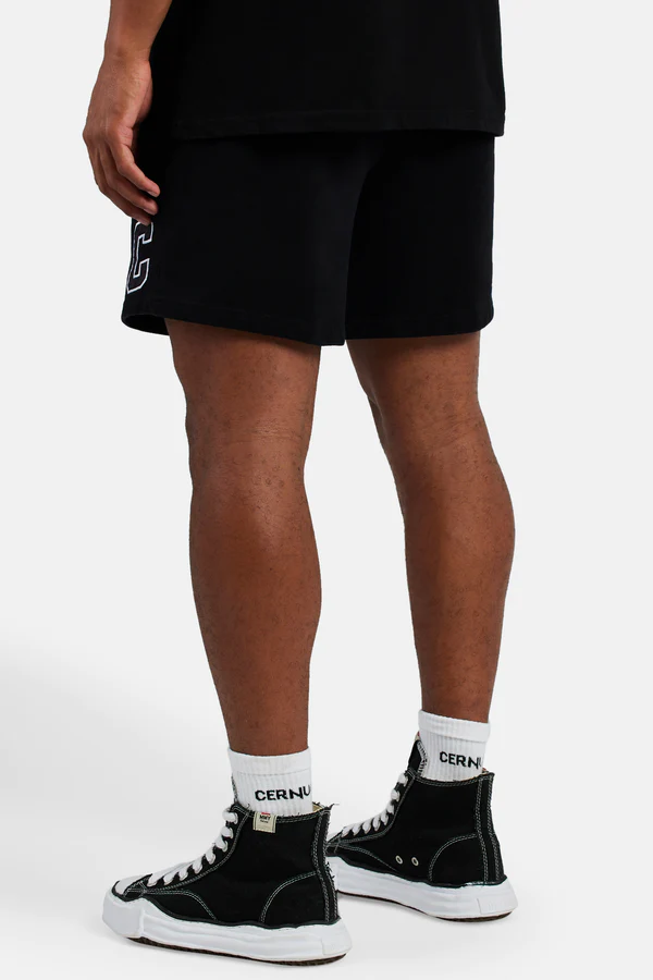 RELAXED FIT C JERSEY SHORT-Siyah