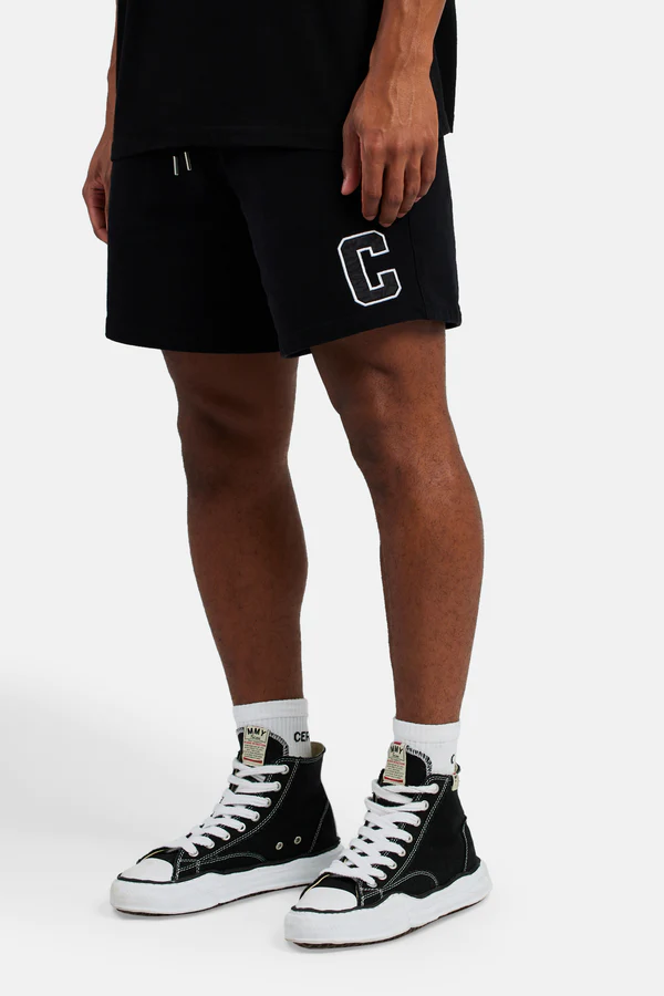 RELAXED FIT C JERSEY SHORT-Siyah