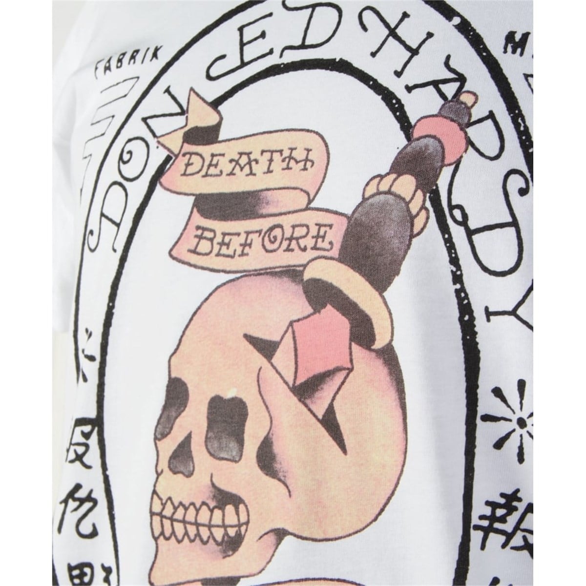 Skull Honor T Shirt-Beyaz