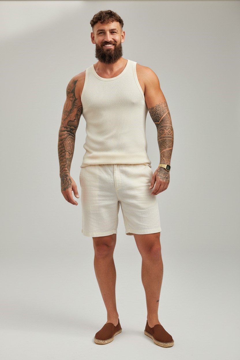 SLim Merserize Atlet-Bej