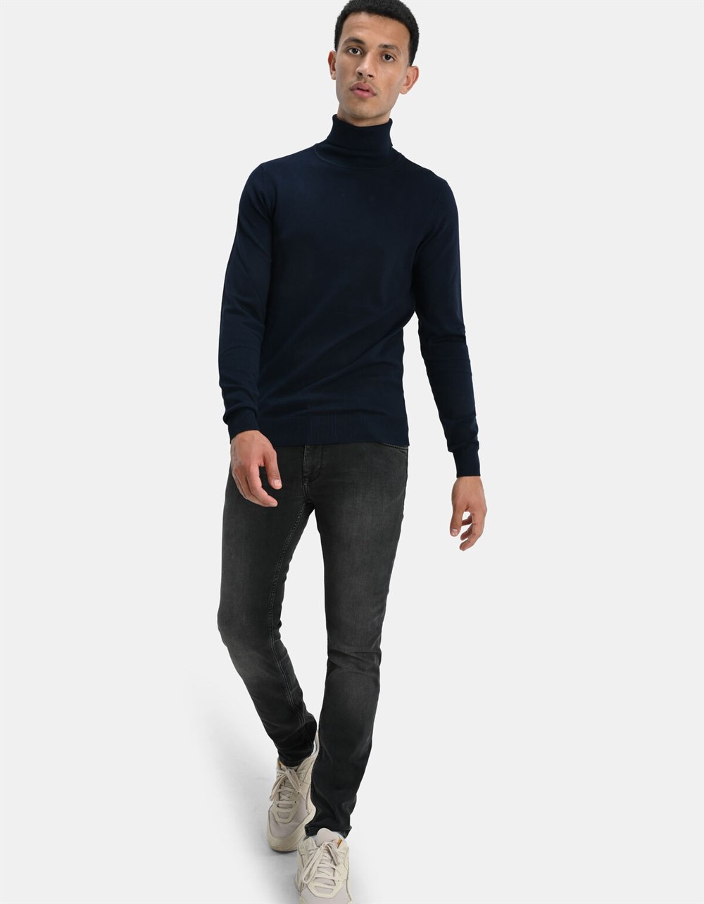 Slim Taşlamalı Jean-Antrasit