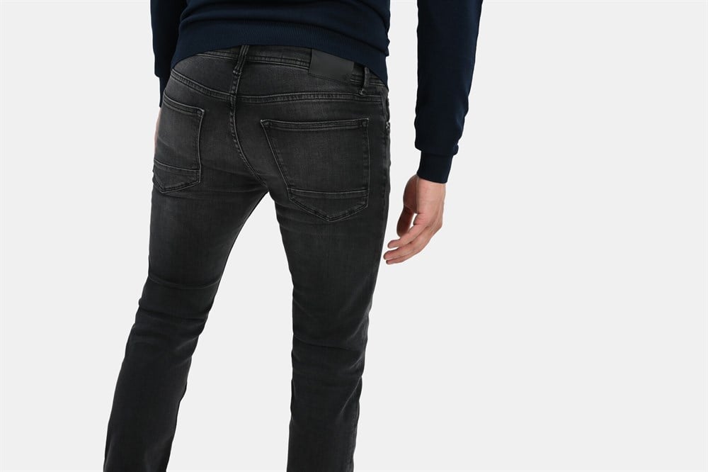 Slim Taşlamalı Jean-Antrasit
