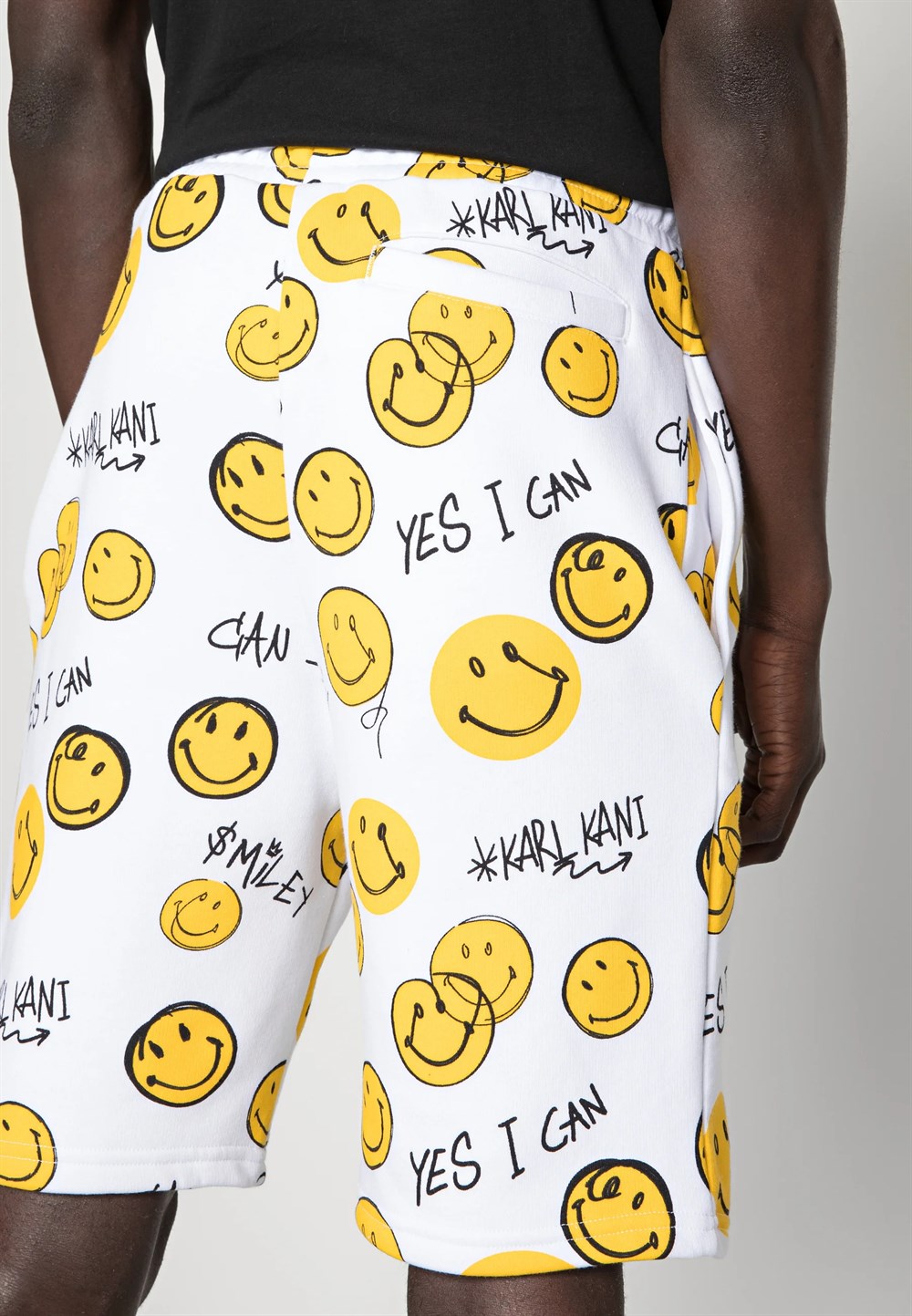 Smiles  Penye Şort-Beyaz