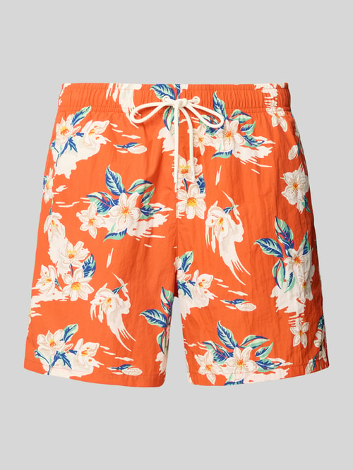 Special Hibiscus  Deniz Şortu-Turuncu
