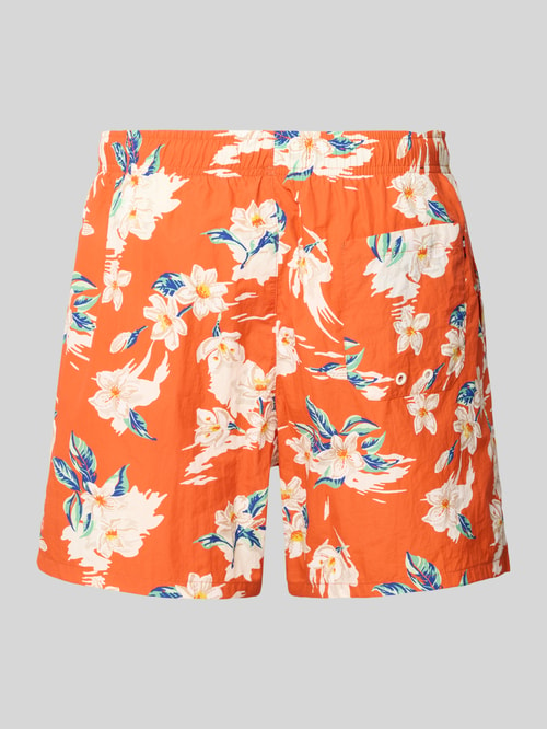 Special Hibiscus  Deniz Şortu-Turuncu