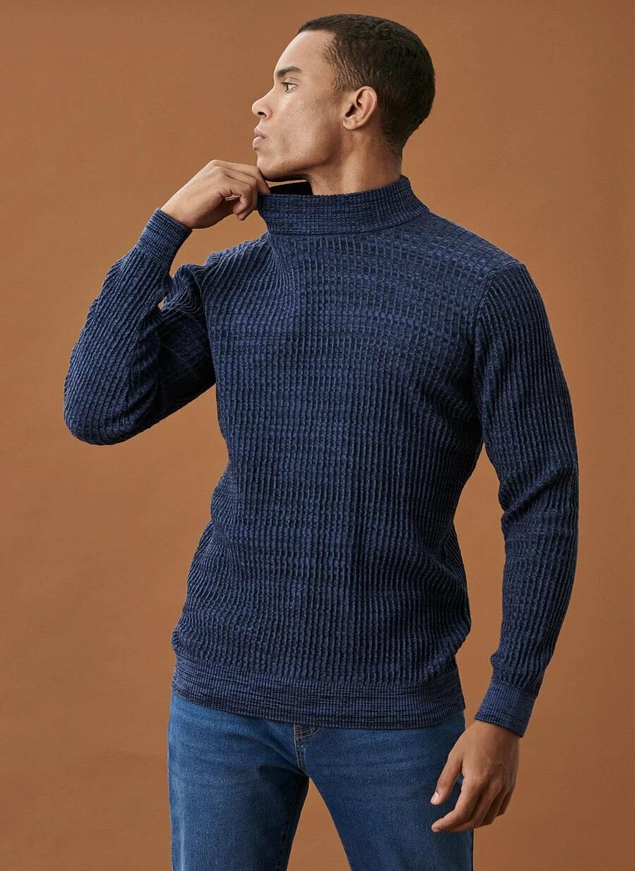 Special  L/S Balıkçı Triko Tshirt-Lacivert