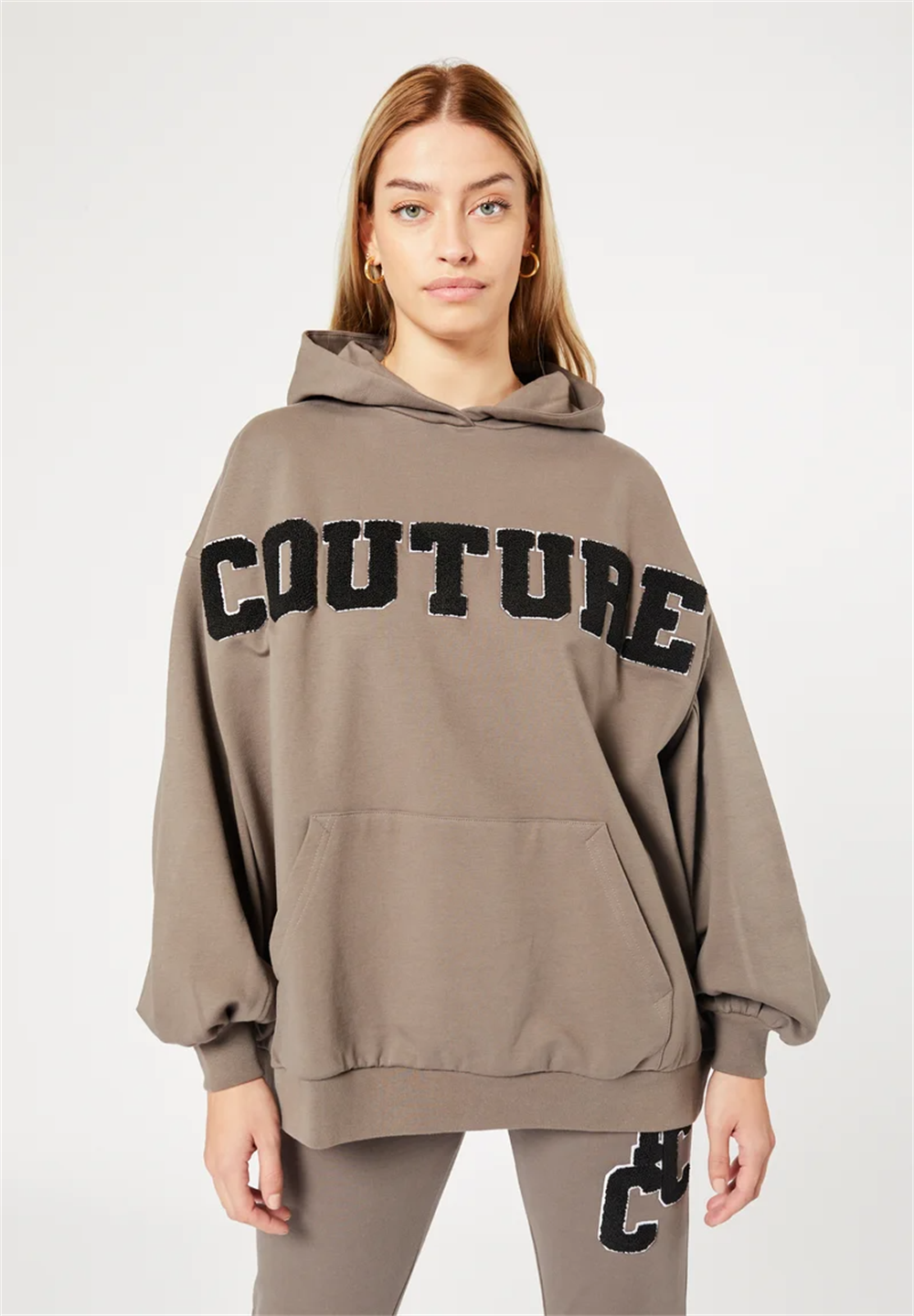 Unisex Oversize Season Kapişonlu Sweat-Antrasit