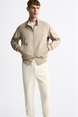 Basic İpli Jogger Pantolon-Ekru