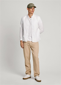 Basic likralı Gömlek-Beyaz