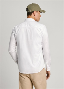 Basic likralı Gömlek-Beyaz