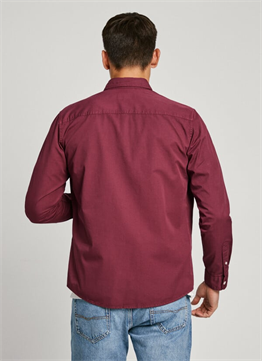 Basic Logolu GÖmlek-Bordo