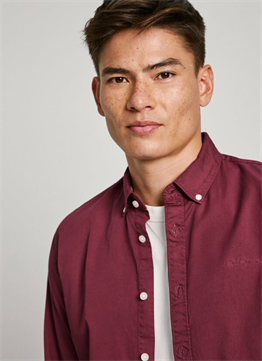 Basic Logolu GÖmlek-Bordo