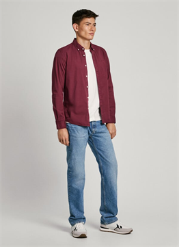 Basic Logolu GÖmlek-Bordo