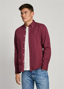 Basic Logolu GÖmlek-Bordo