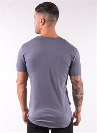 Basic Long T Shirt   Açık-İndigo Mavi