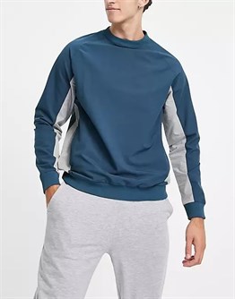 Bis Yaka Poly Sport  Sweat-Mavi