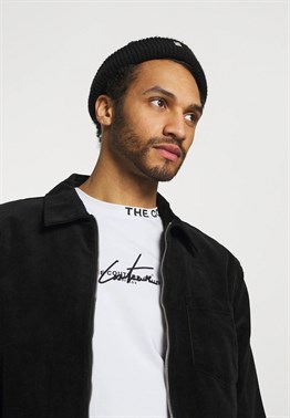 Biyesi Yazılı Logolu  T shirt-Beyaz