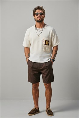 Carpet Etnik T-shirt-Krem