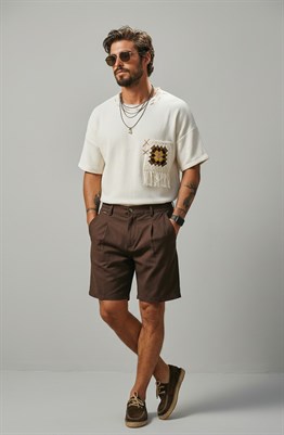 Carpet Etnik T-shirt-Krem