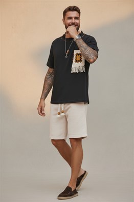 Carpet Etnik T-shirt-Siyah