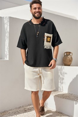 Carpet Etnik T-shirt-Siyah