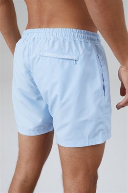 Cepli Pastel Deniz Şortu-Mavi Açık