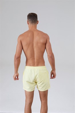 Cepli Pastel Deniz Şortu-Sarı