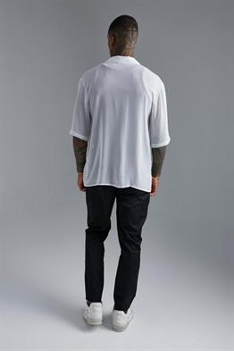 Chiffon Keten  Gömlek-Beyaz