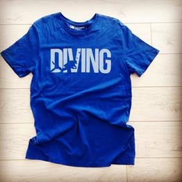 Diving T Shirt-Saks Mavi