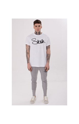 Elyazılı T Shirt-Beyaz