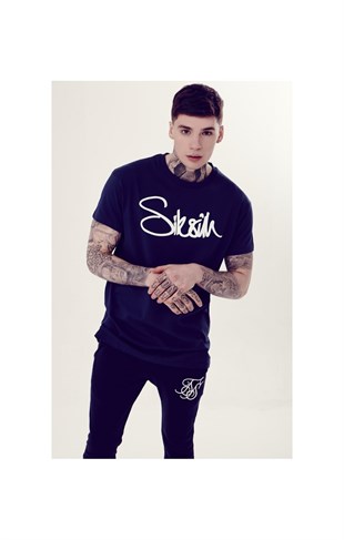 Elyazılı T Shirt-Lacivert