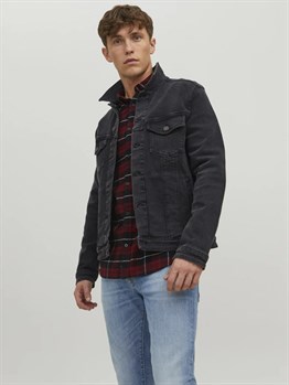 Eskitme Jean Jacket-Siyah